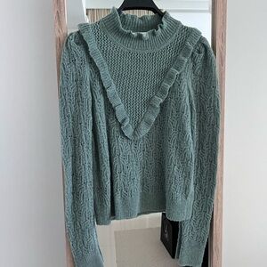 Veronica Beard baby alpaca sweater baby blue